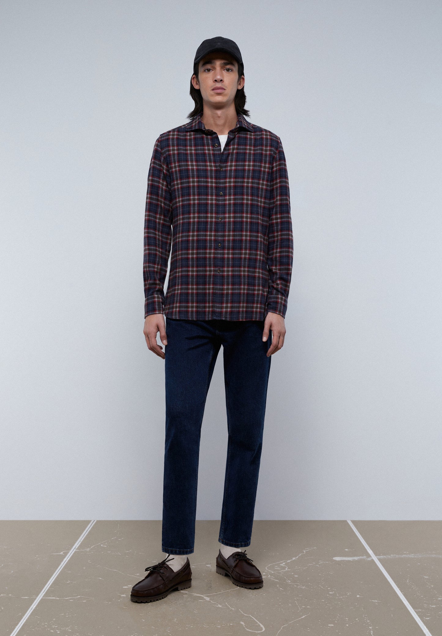 CAMISA CUADROS TARTÁN CALAVERA