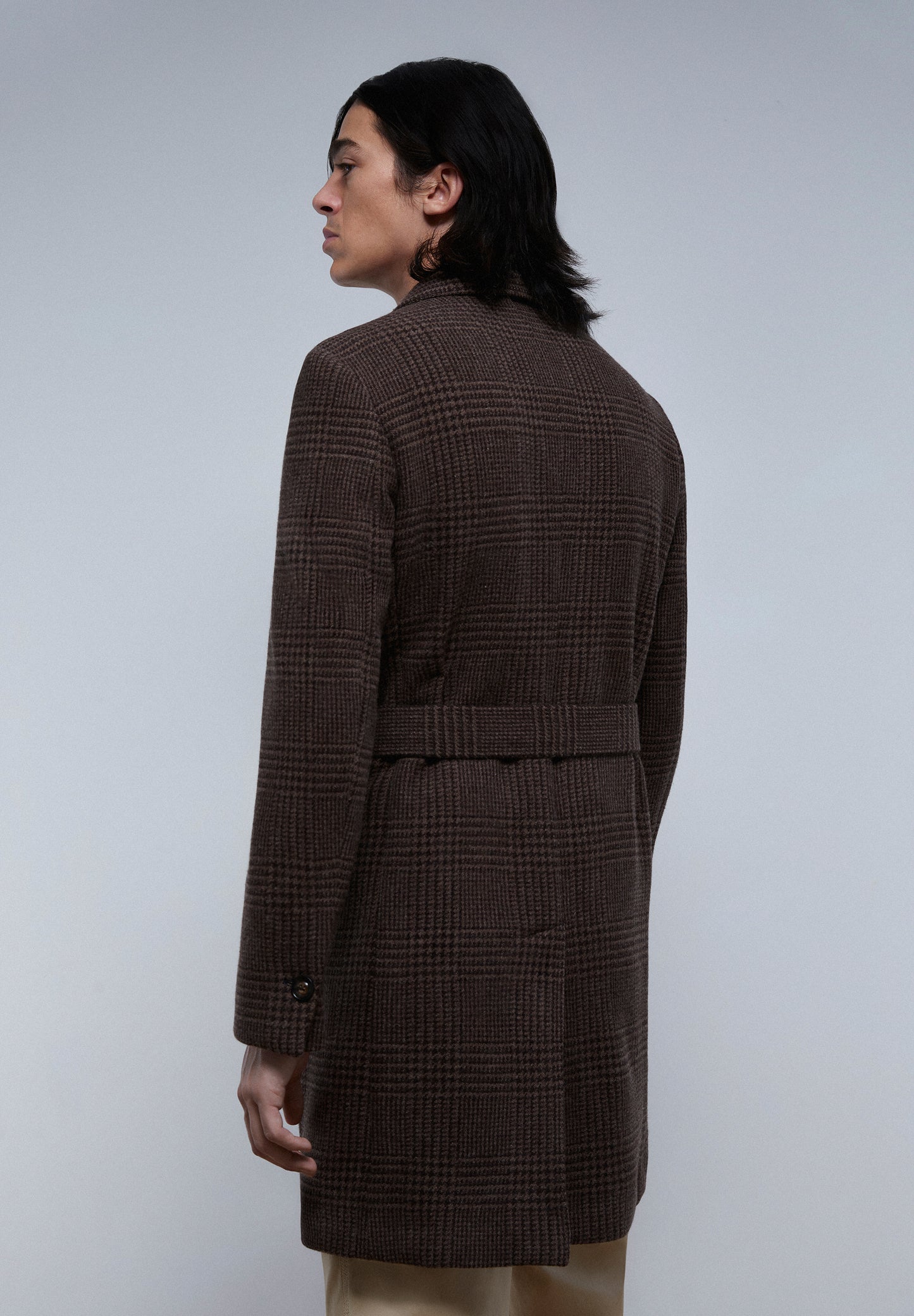 ABRIGO PREMIUM CUADROS CINTURÓN