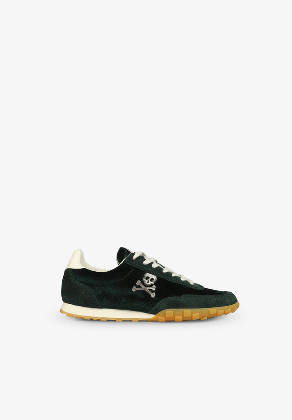 SNEAKERS BAJAS TERCIOPELO CALAVERA