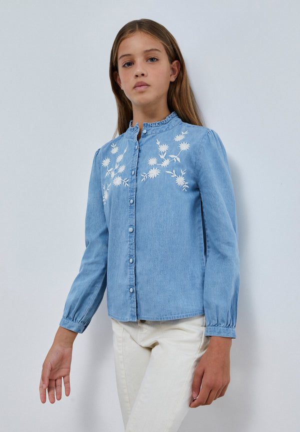 BLUSA DENIM BORDADA