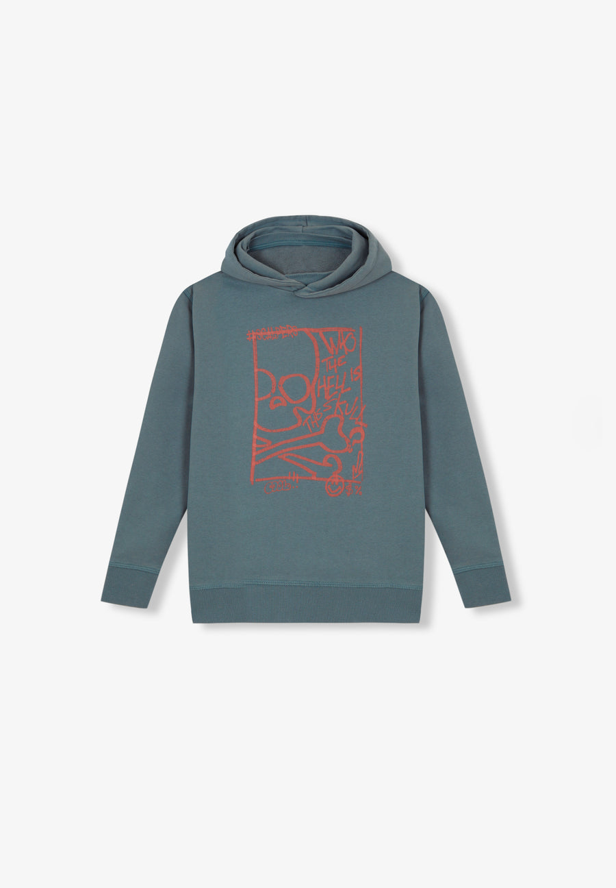 SUDADERA CAPUCHA PRINT FRONTAL