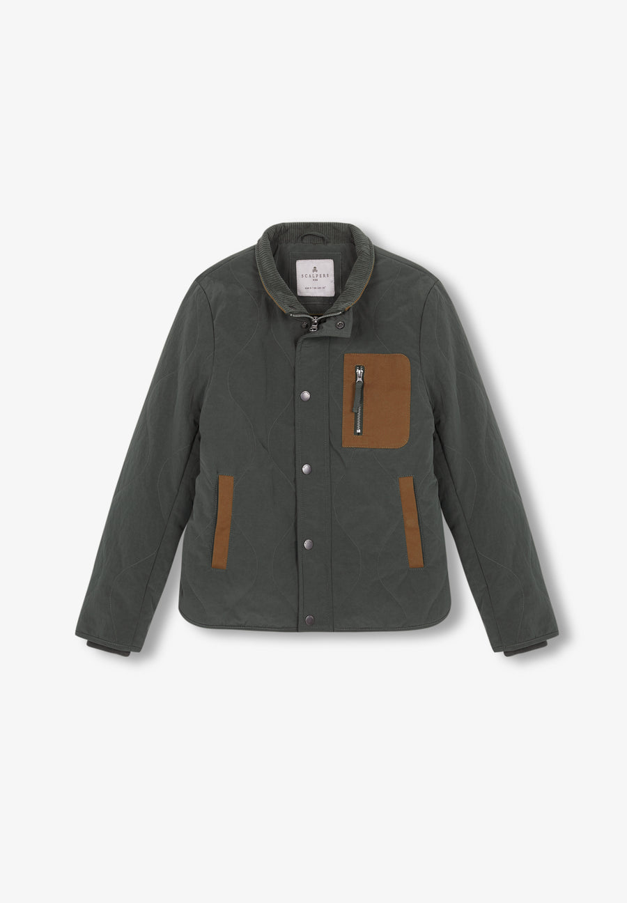 CHAQUETA BOLSILLO CONTRASTE