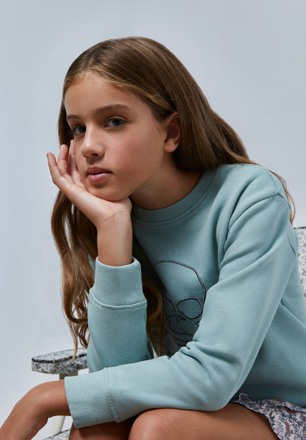 SUDADERA CALAVERA BORDADA