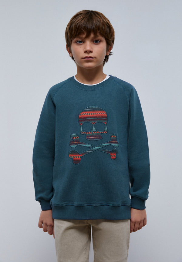 SUDADERA CALAVERA ÉTNICA