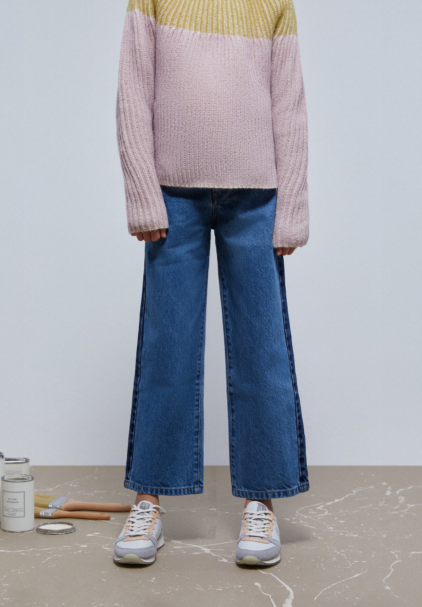 JEANS CULOTTE BICOLOR