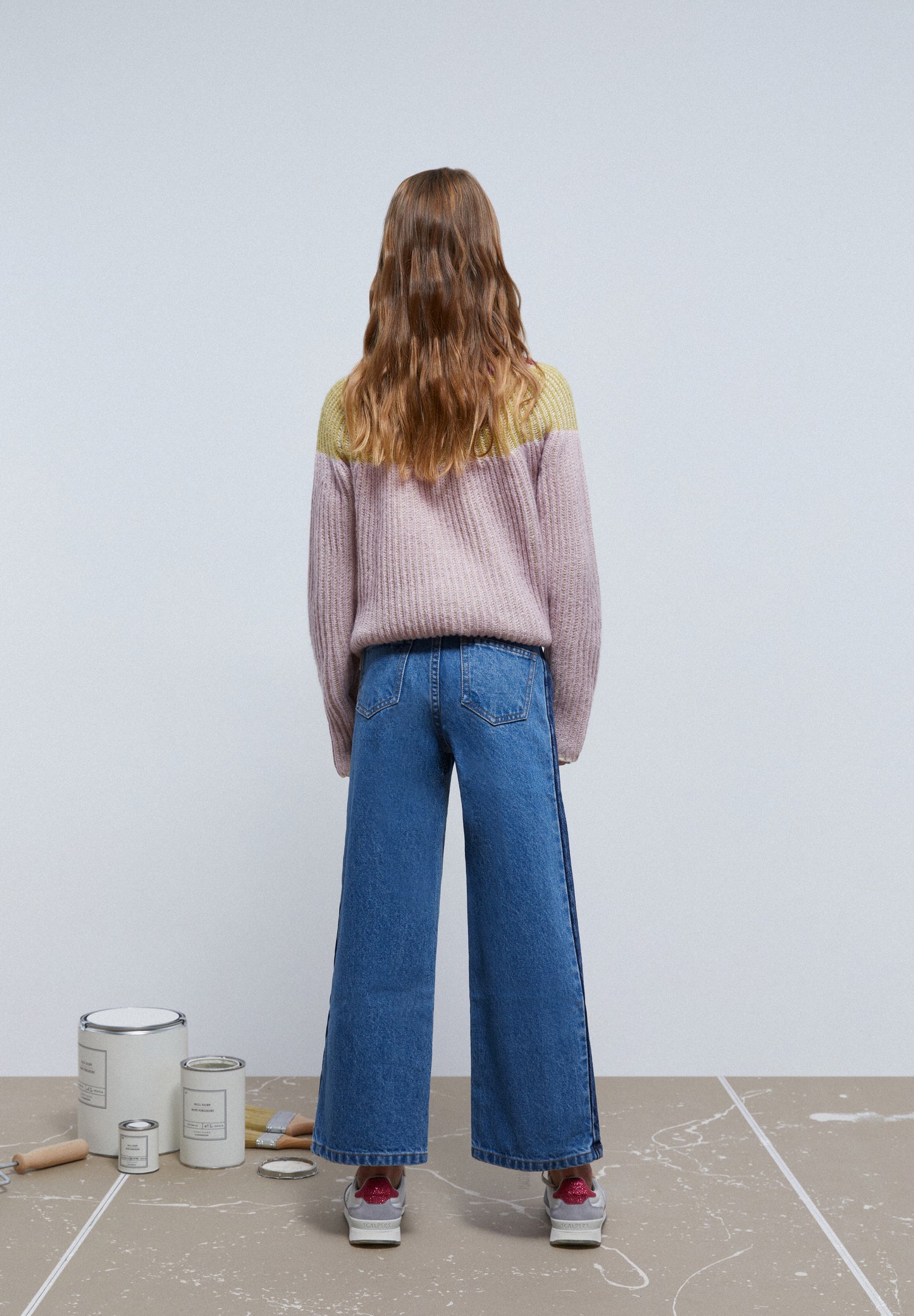 JEANS CULOTTE BICOLOR