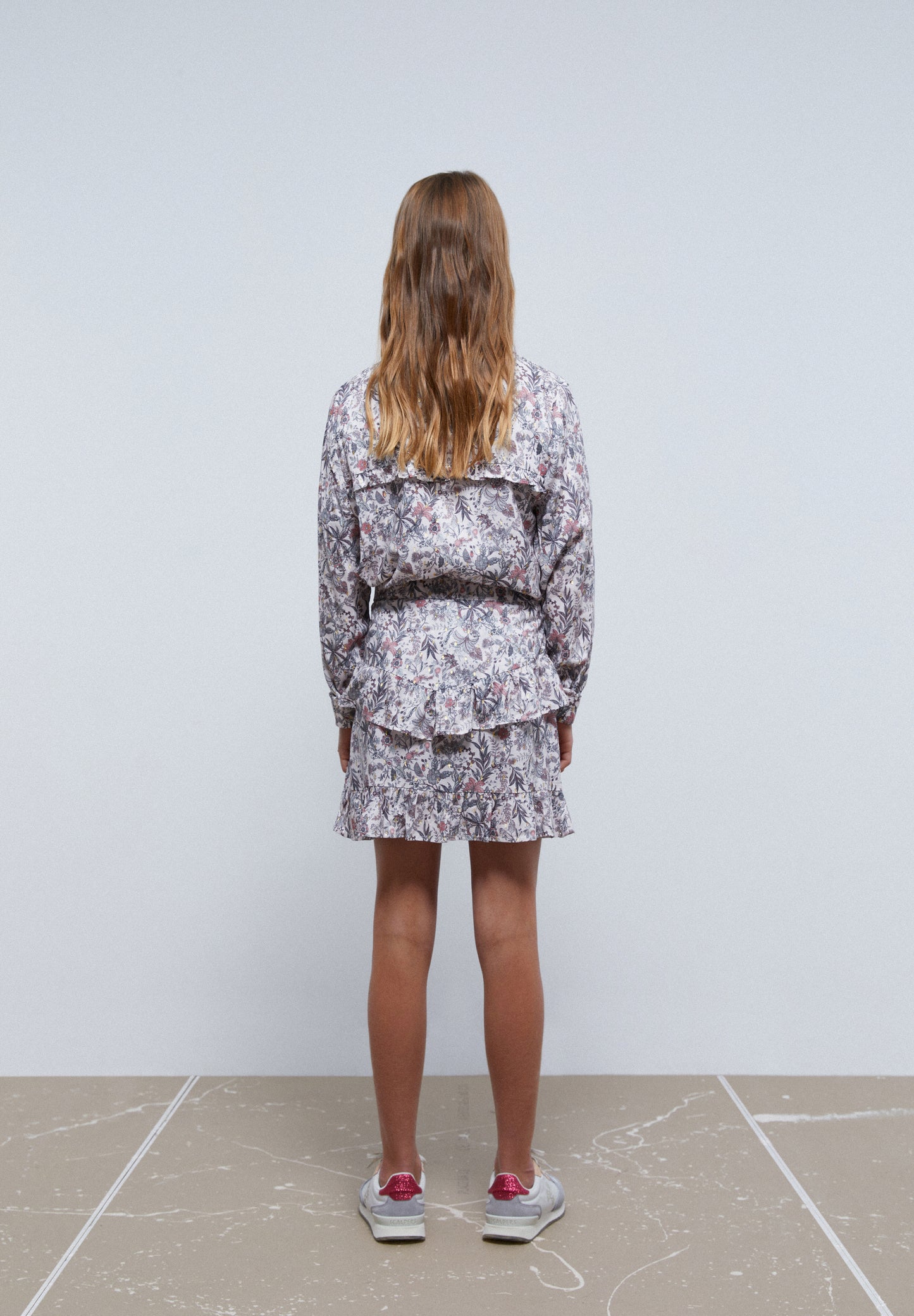 FALDA FLORES VOLANTES