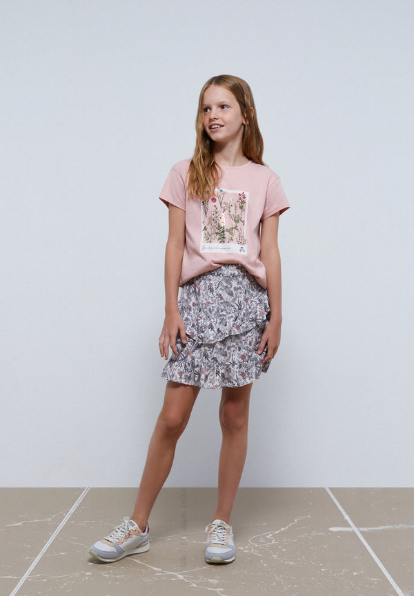 CAMISETA FLORES FOIL