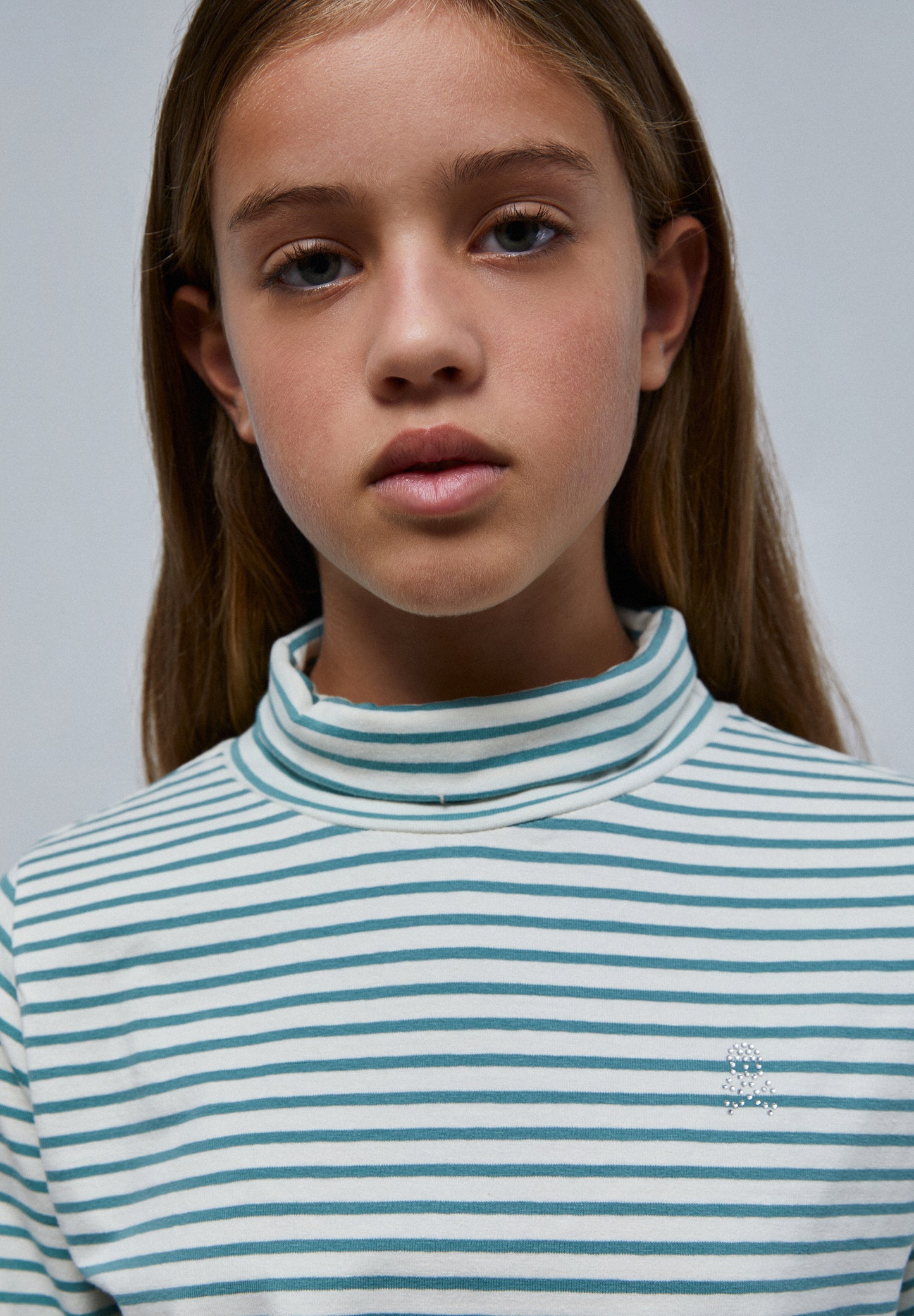 CAMISETA RAYAS CUELLO ALTO