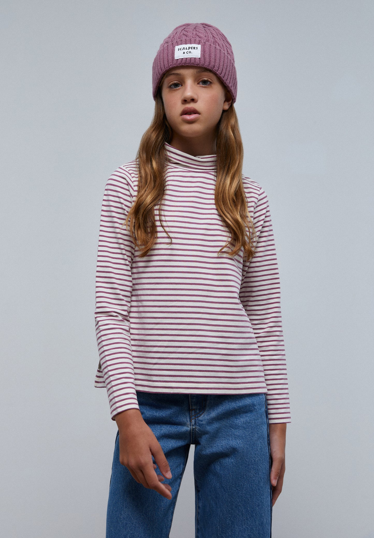 CAMISETA RAYAS CUELLO ALTO