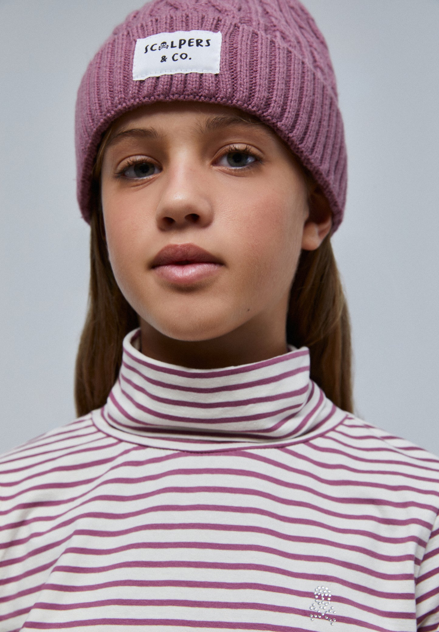 CAMISETA RAYAS CUELLO ALTO