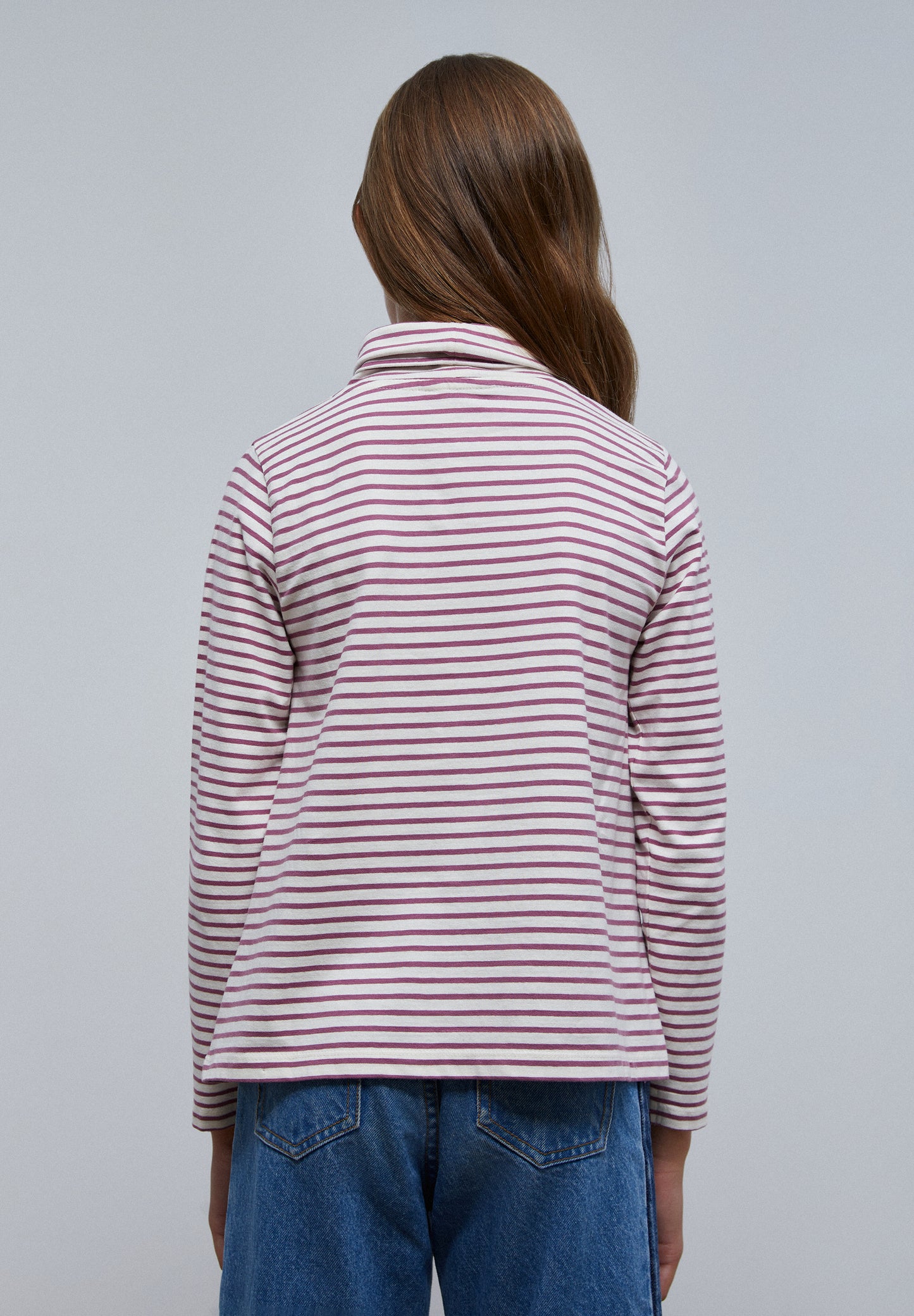 CAMISETA RAYAS CUELLO ALTO