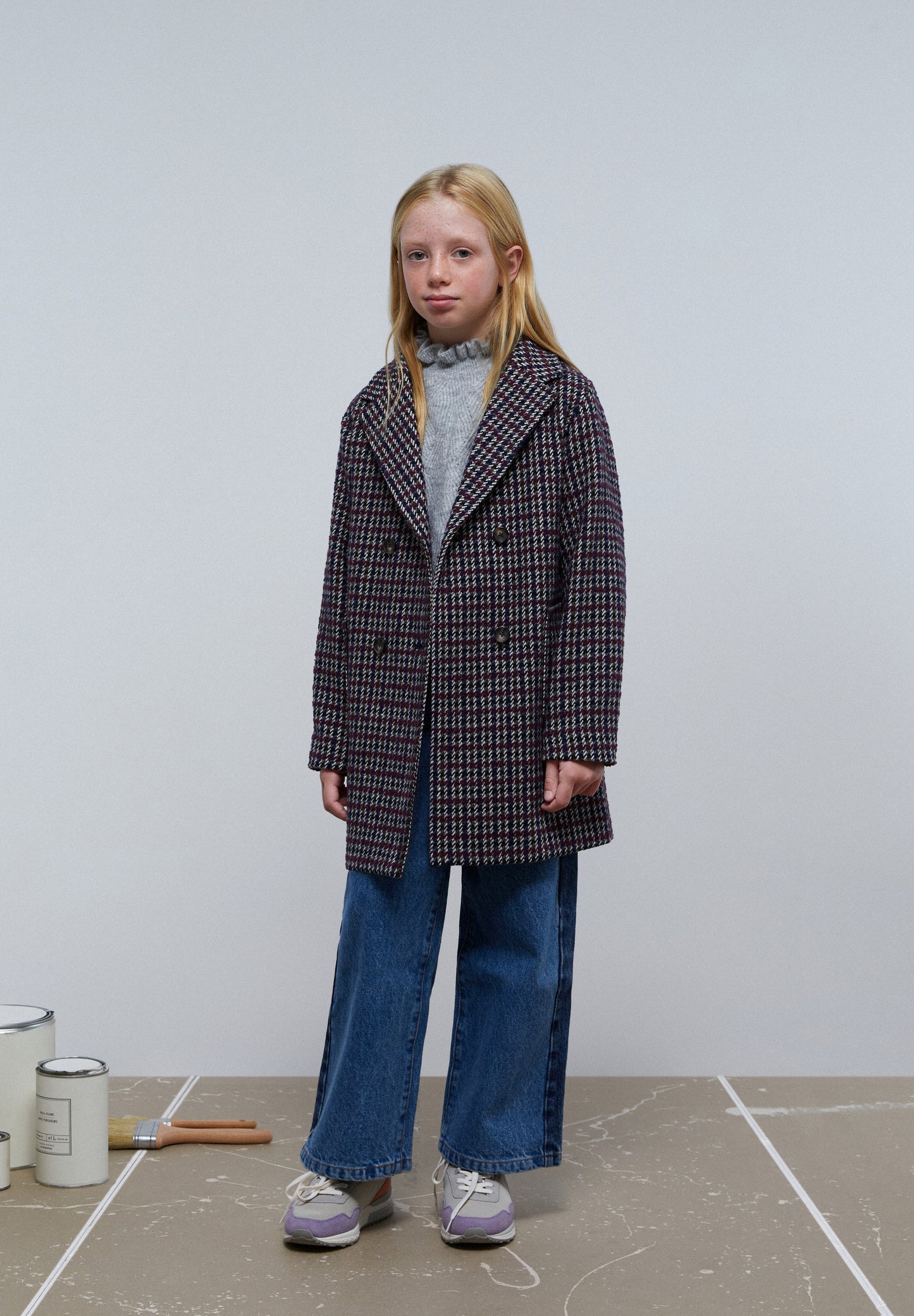 ABRIGO CRUZADO CUADROS