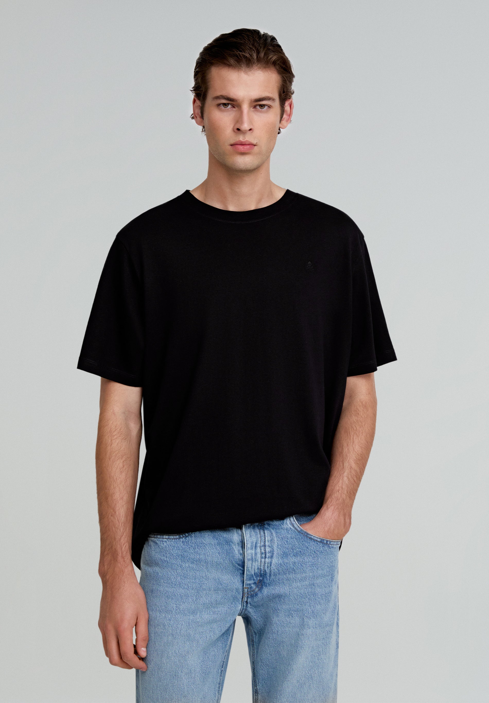 CAMISETA CALAVERA BORDADA - Scalpers