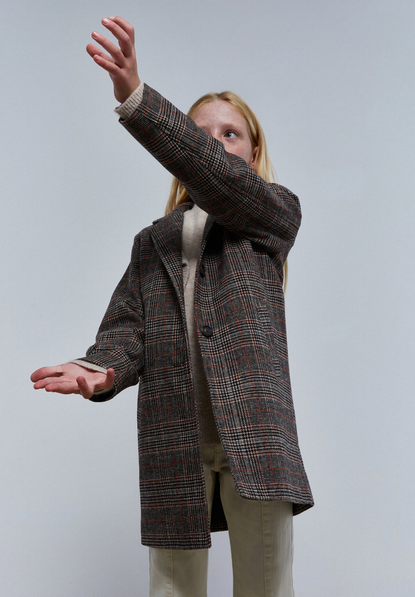 ABRIGO PAÑO CUADROS