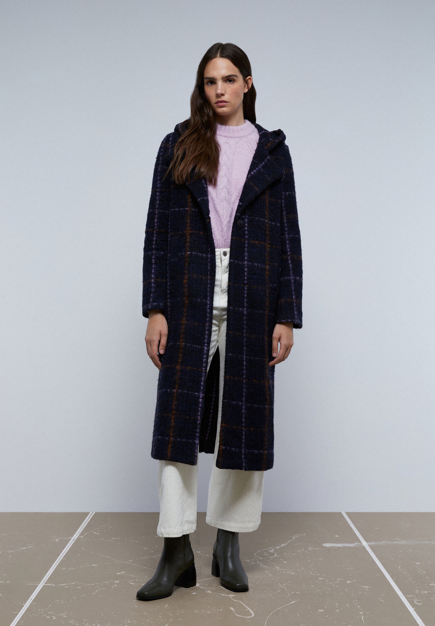 ABRIGO CUADROS CAPUCHA