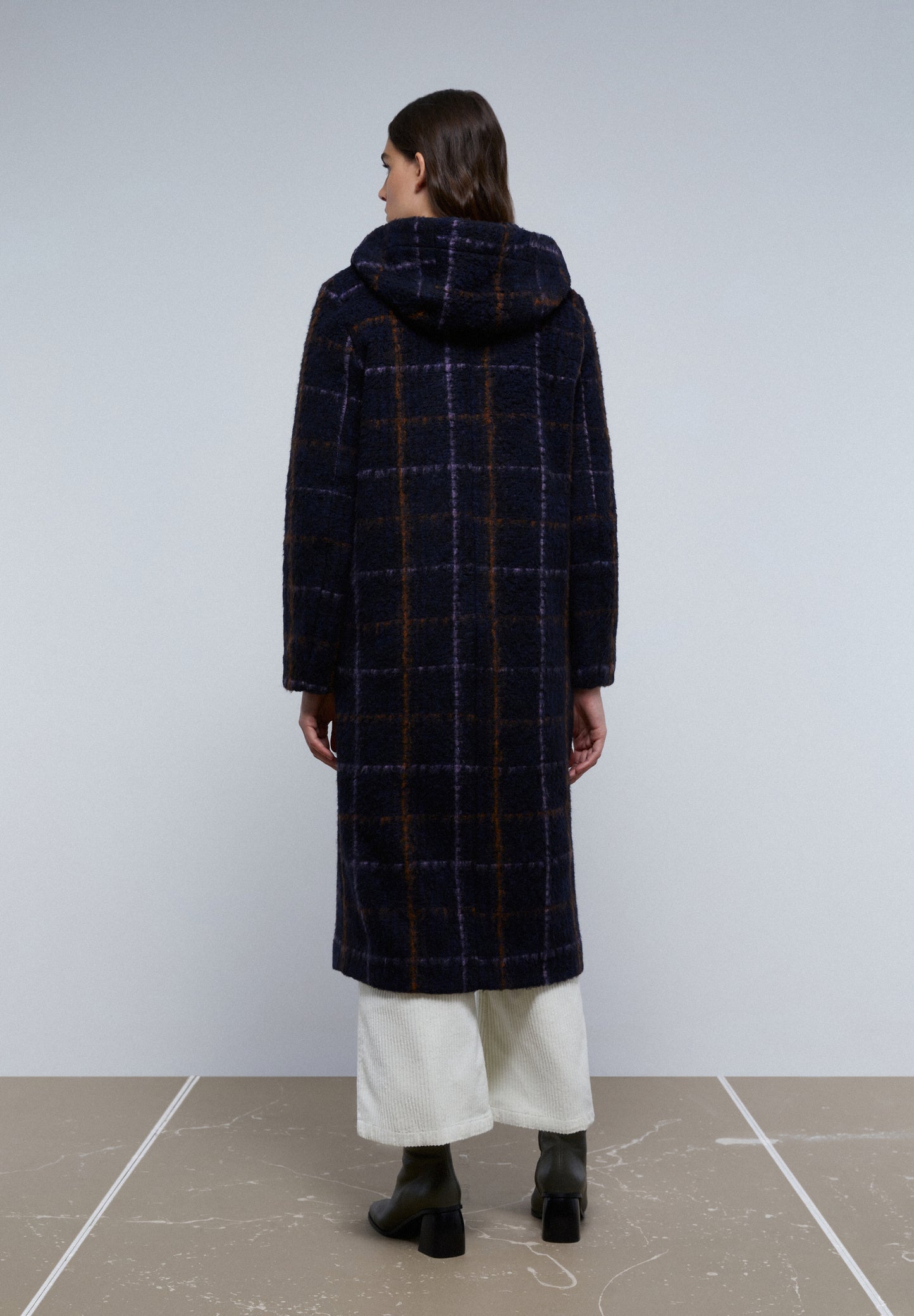 ABRIGO CUADROS CAPUCHA