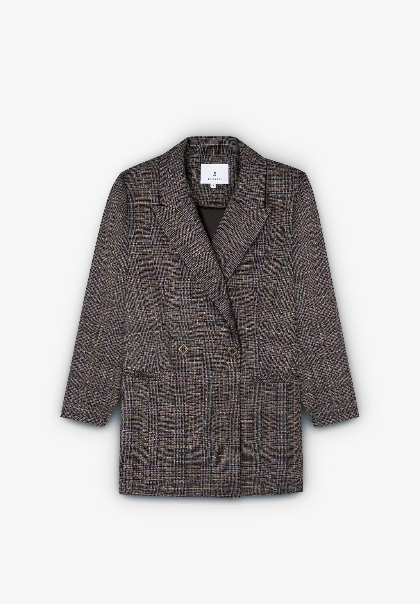 BLAZER CUADROS CINTURA AJUSTABLE