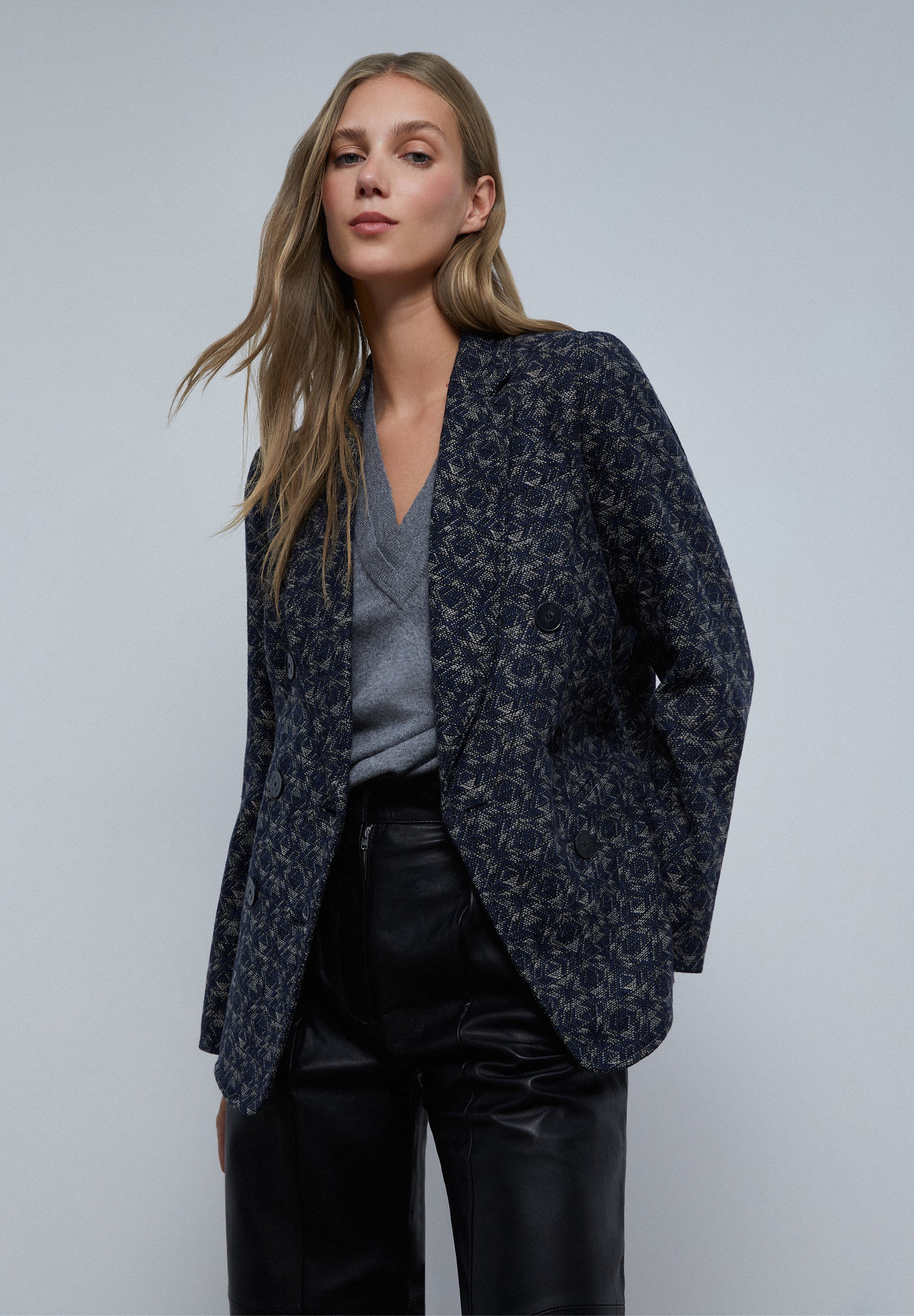 BLAZER CRUZADA JACQUARD