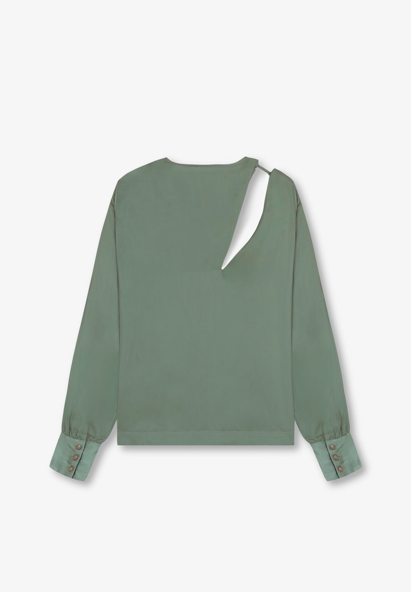 BLUSA SATINADA ABERTURA HOMBRO