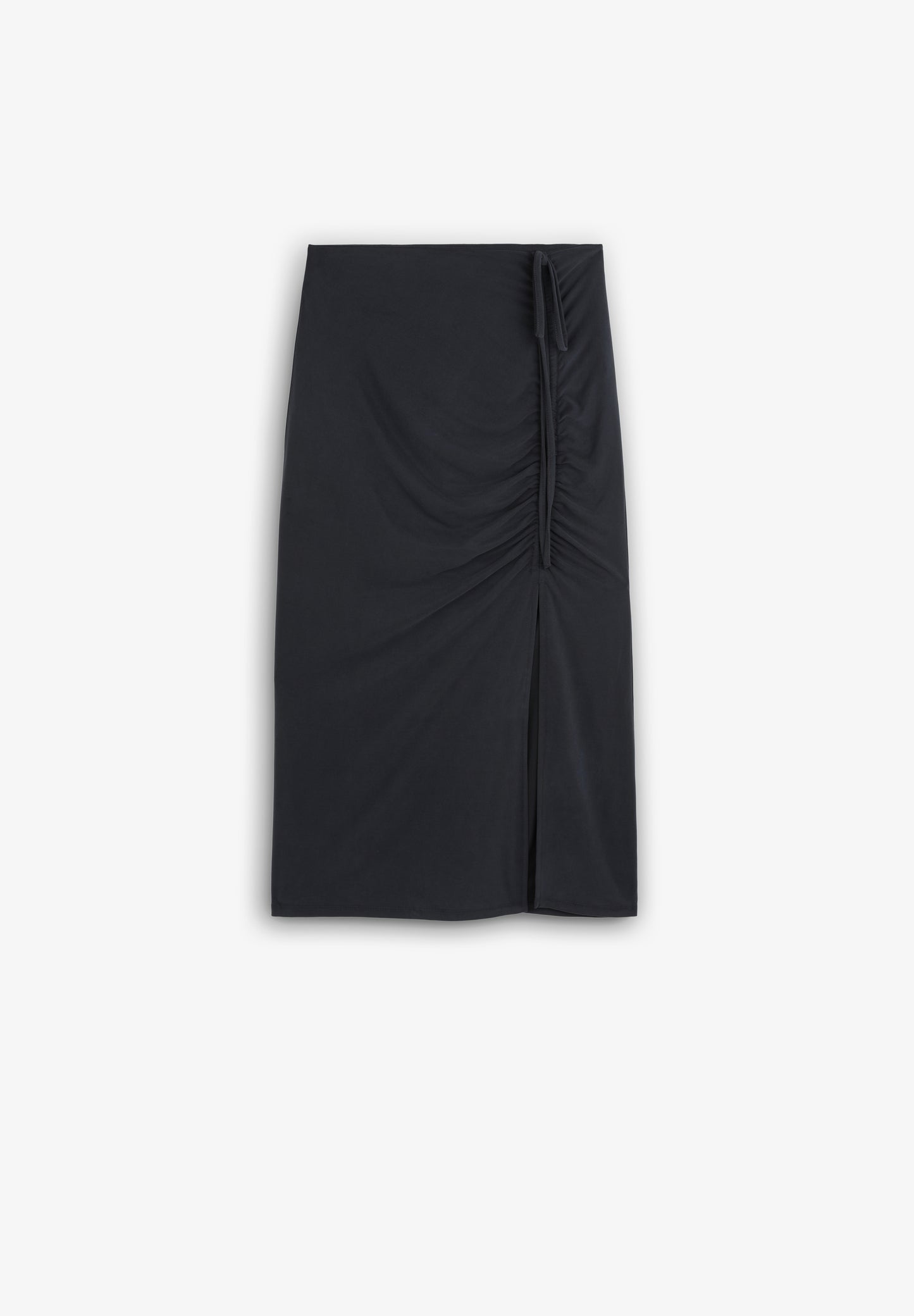 FALDA MIDI FRUNCE LATERAL