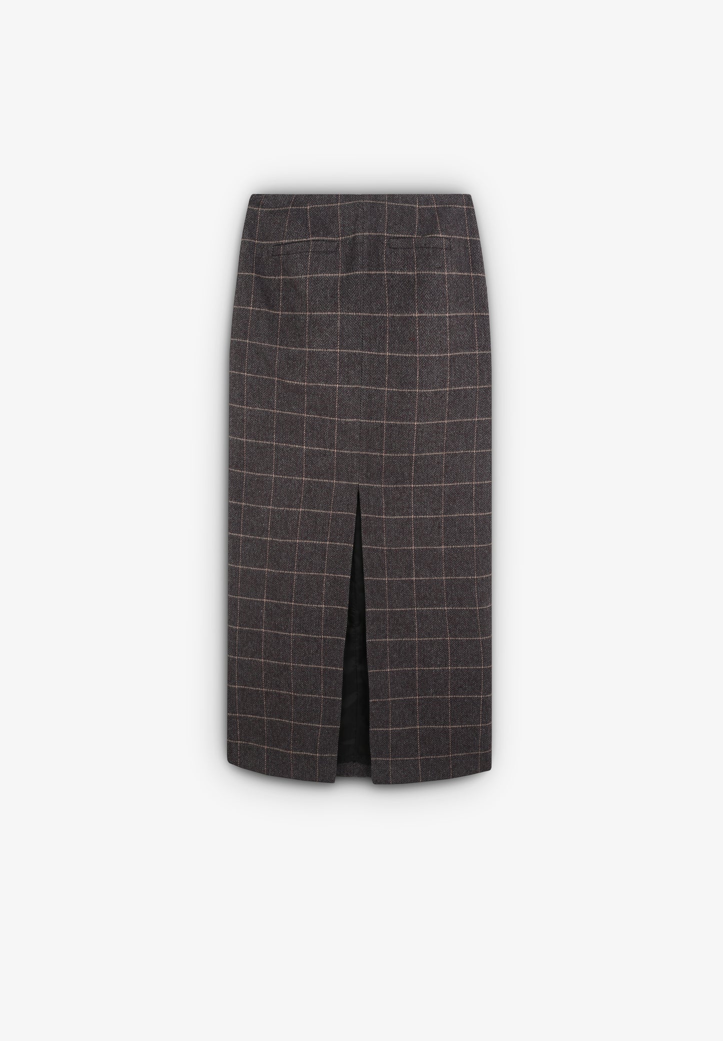 FALDA MIDI CUADROS ABERTURA