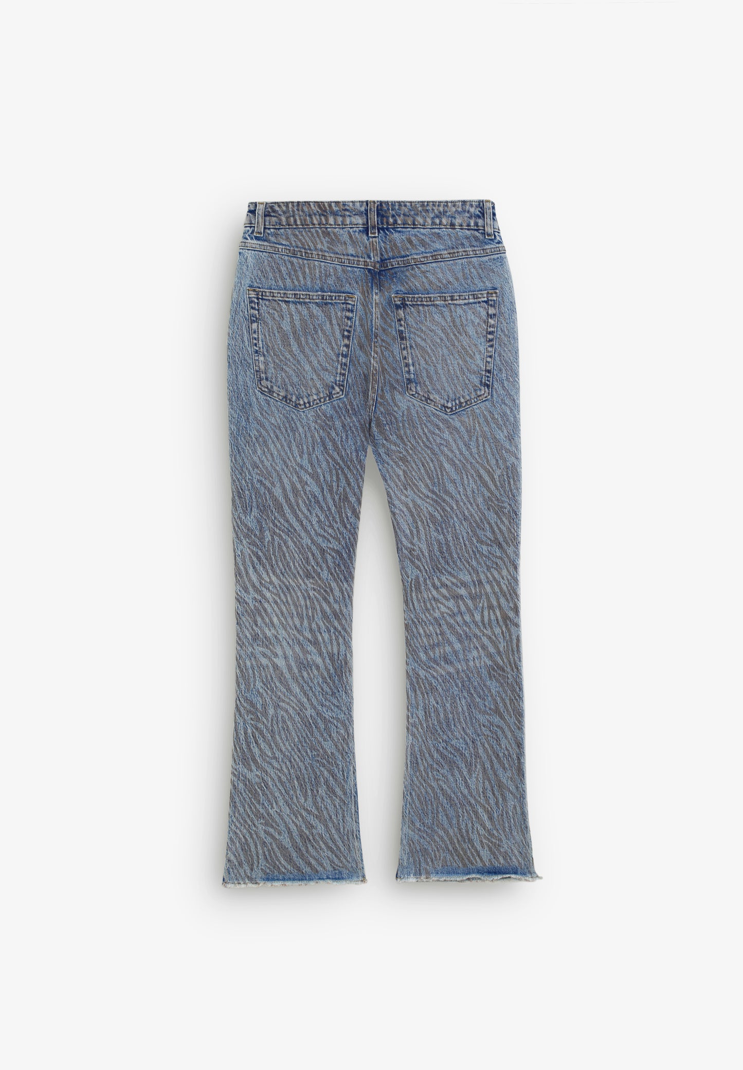JEANS ANIMAL PRINT ANKLE FLARE