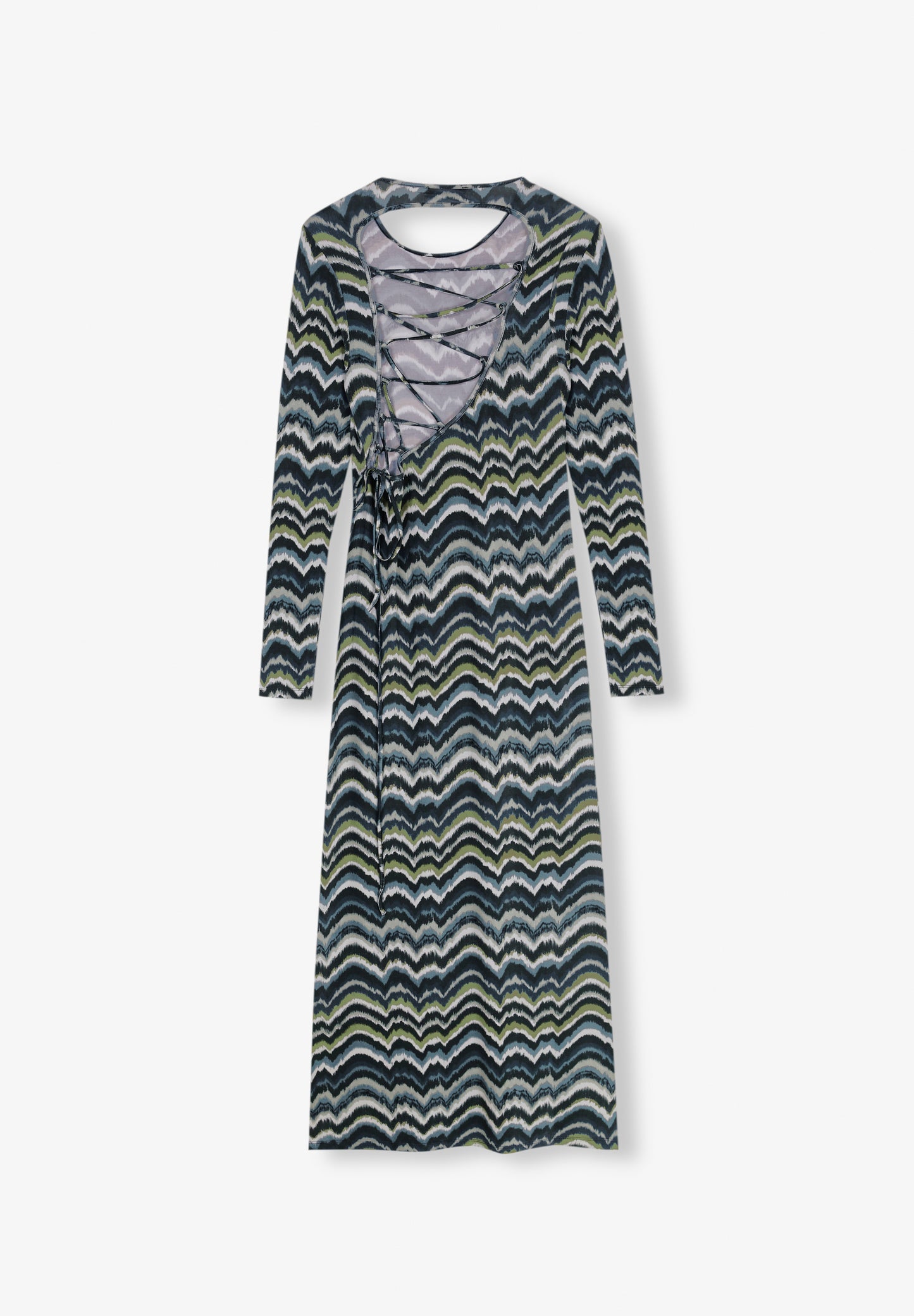 VESTIDO MIDI ABERTURA ESPALDA