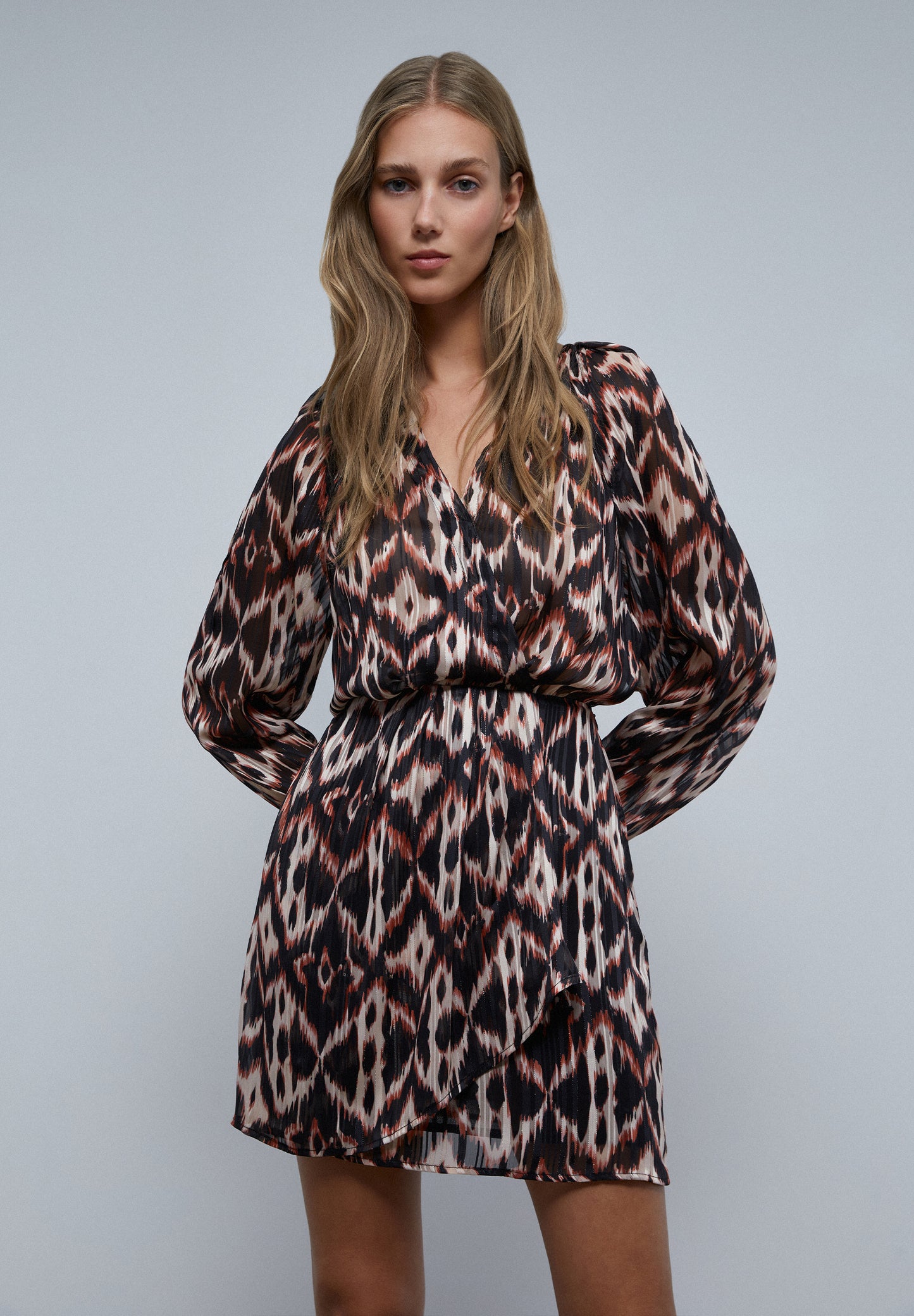 VESTIDO MINI PRINT CRUZADO