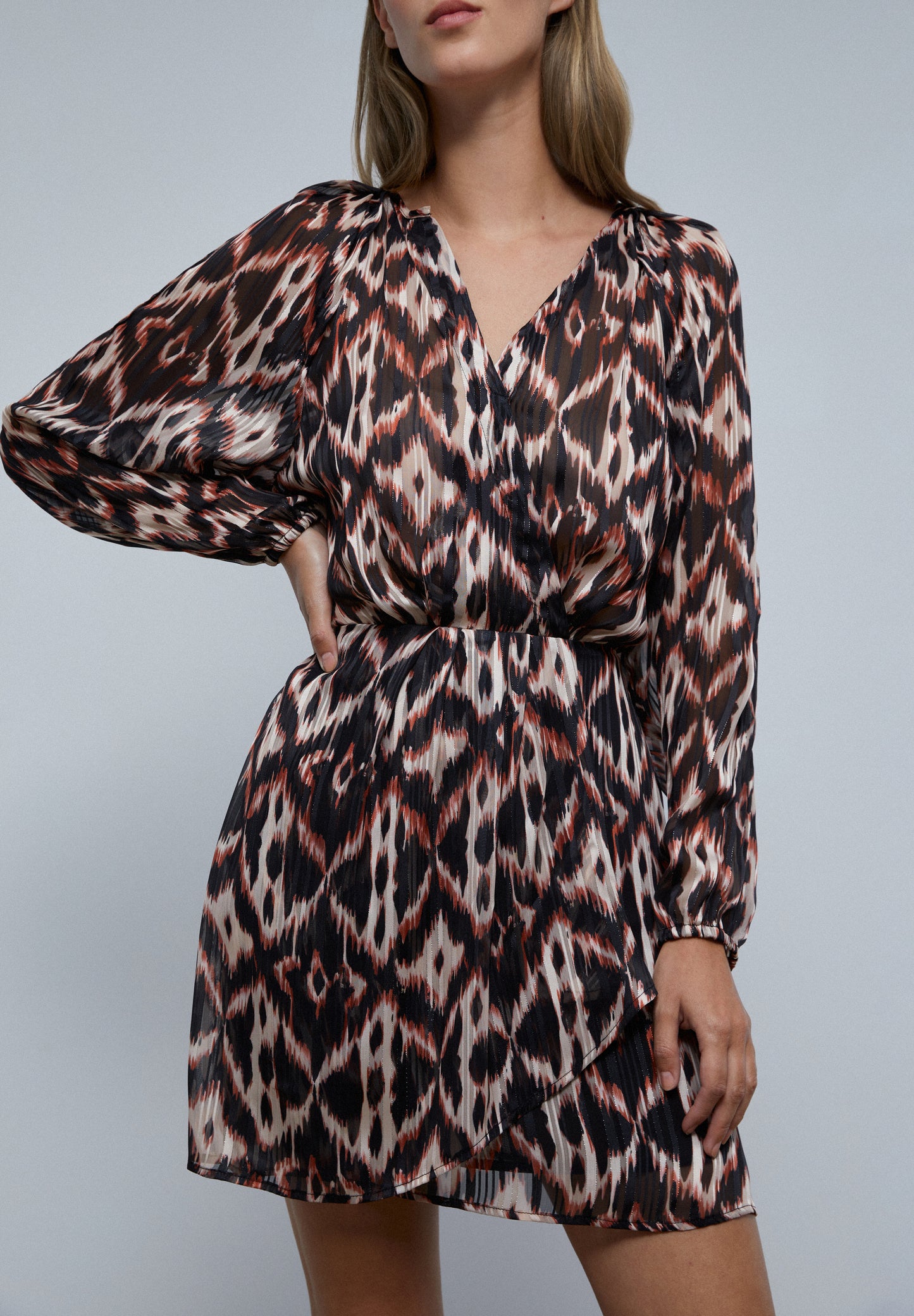 VESTIDO MINI PRINT CRUZADO