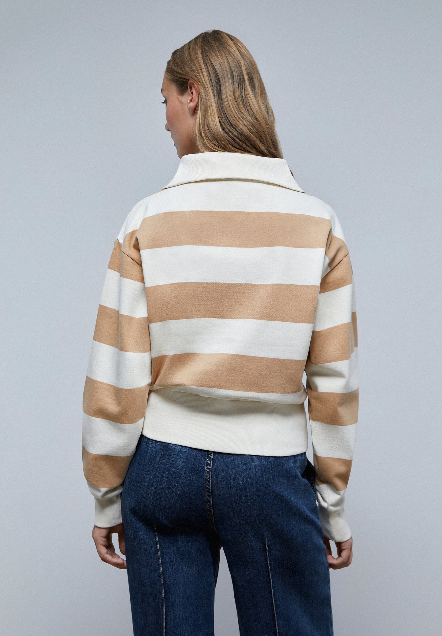 SUDADERA RAYAS CREMALLERA CUELLO