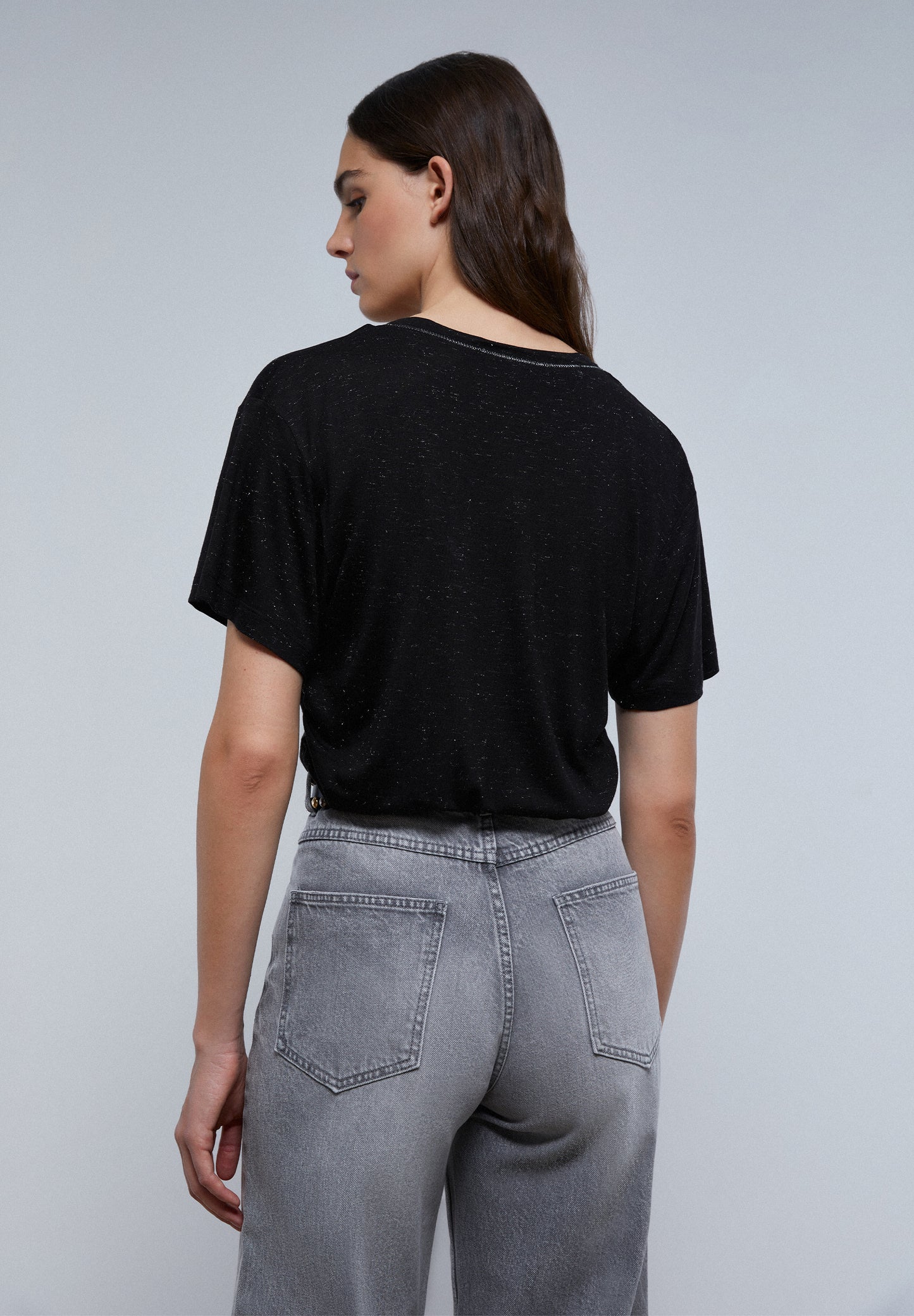 CAMISETA LUREX FRUNCIDO LATERAL