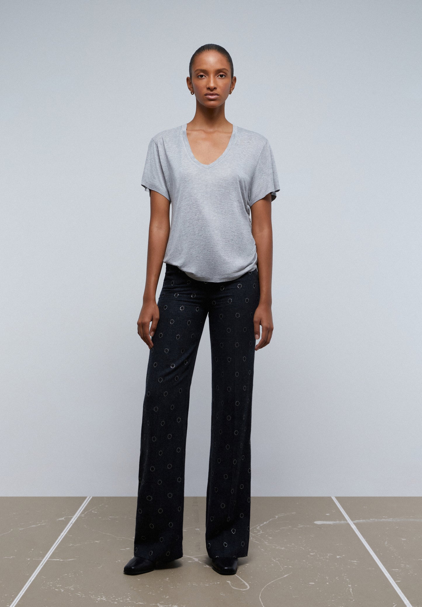 CAMISETA LUREX FRUNCIDO LATERAL