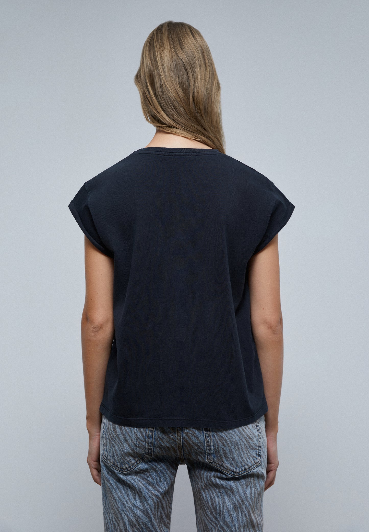 JEANS ANIMAL PRINT ANKLE FLARE