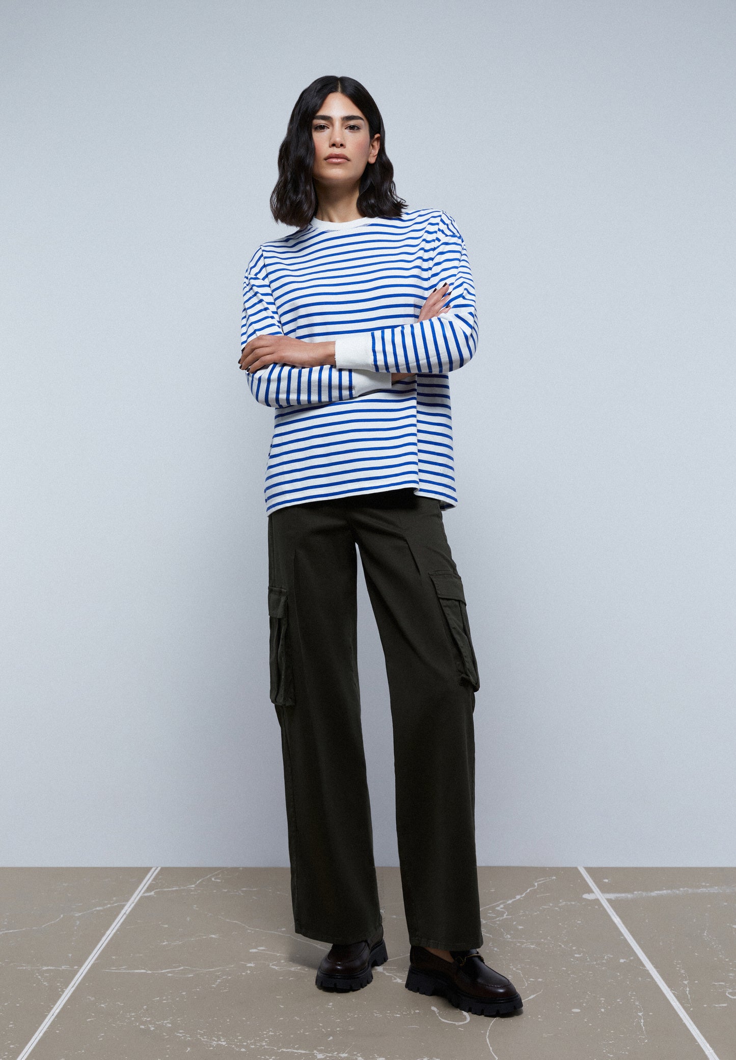 CAMISETA RAYAS MANGA LARGA