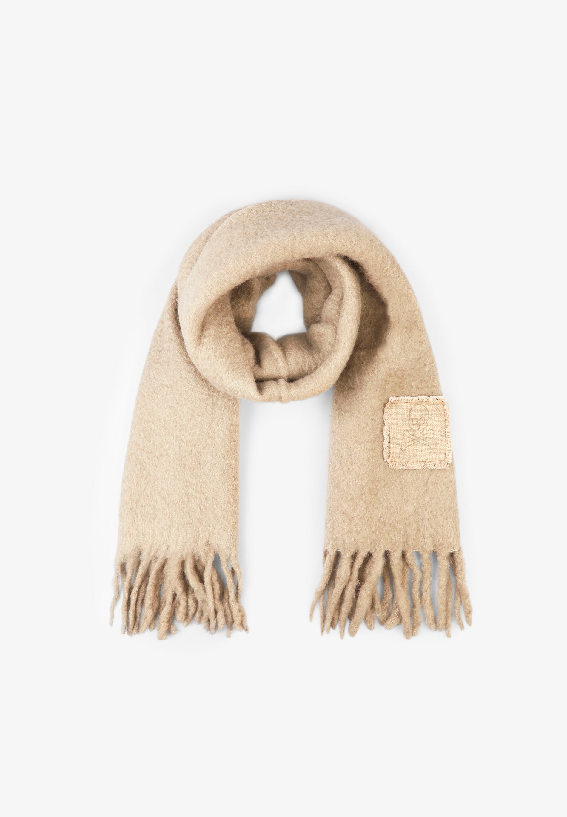 BUFANDA DETALLE PARCHE CALAVERA