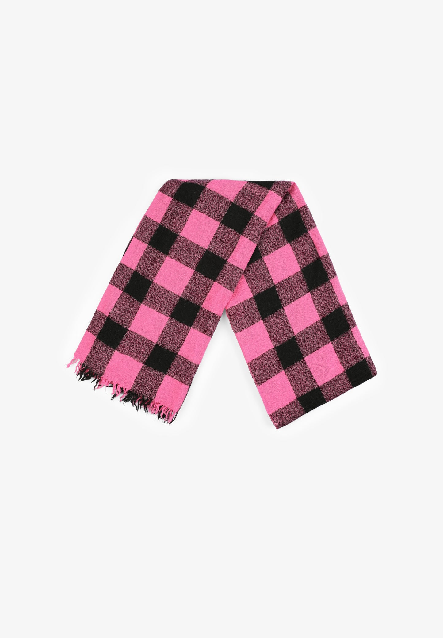 BUFANDA CUADROS ACABADO DESHILACHADO