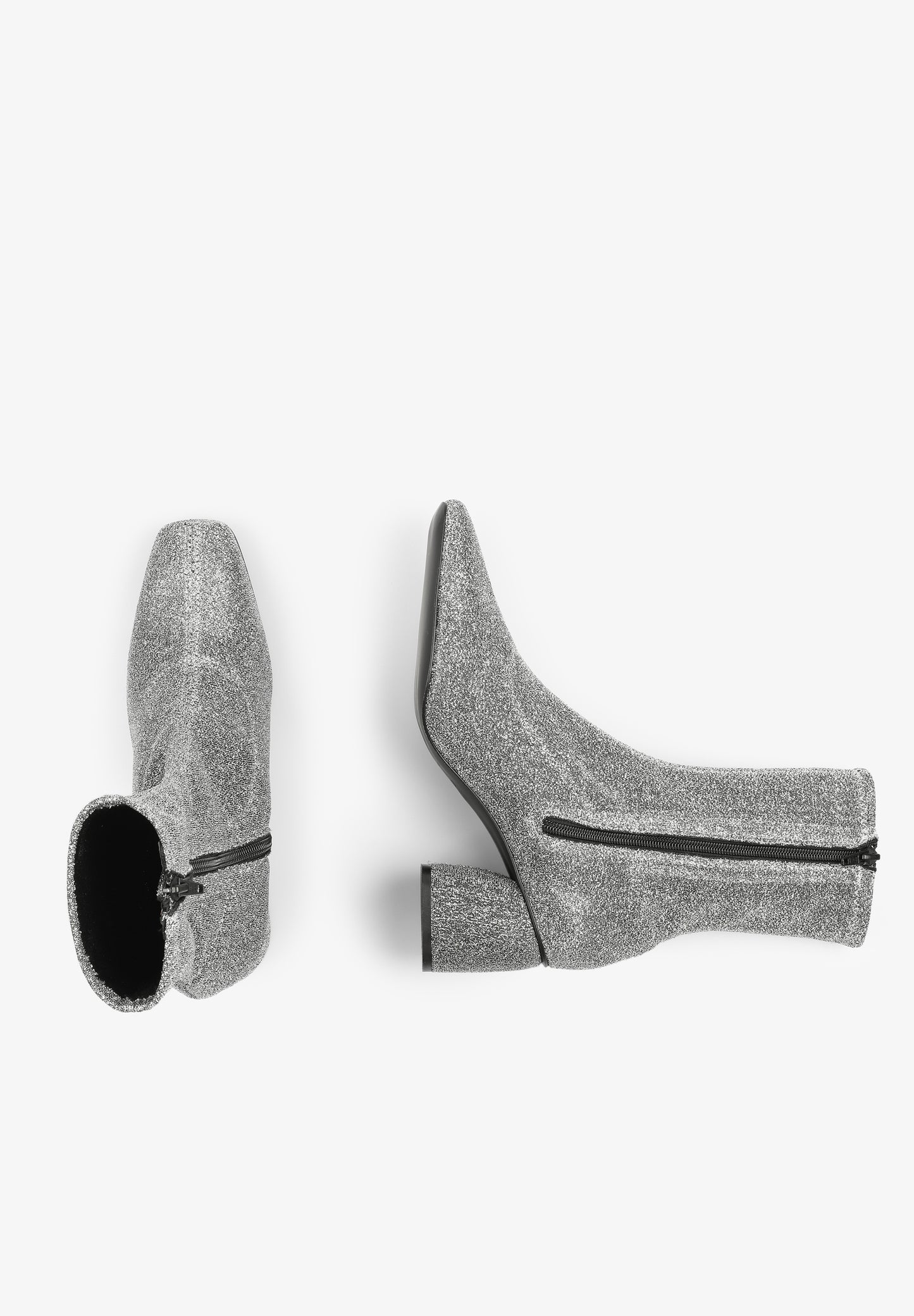 BOTÍN TACÓN TEJIDO LUREX