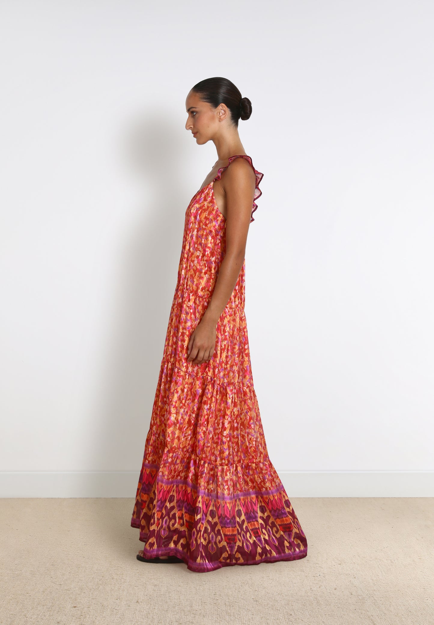 VESTIDO LARGO ESPALDA CRUZADA