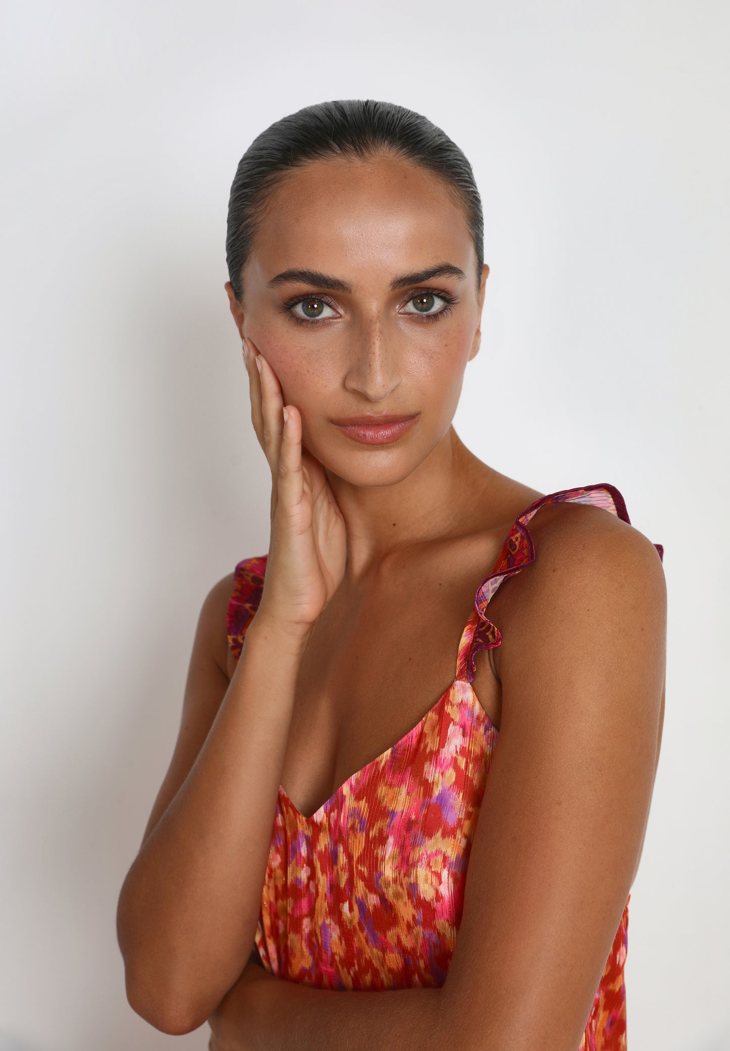 VESTIDO LARGO ESPALDA CRUZADA