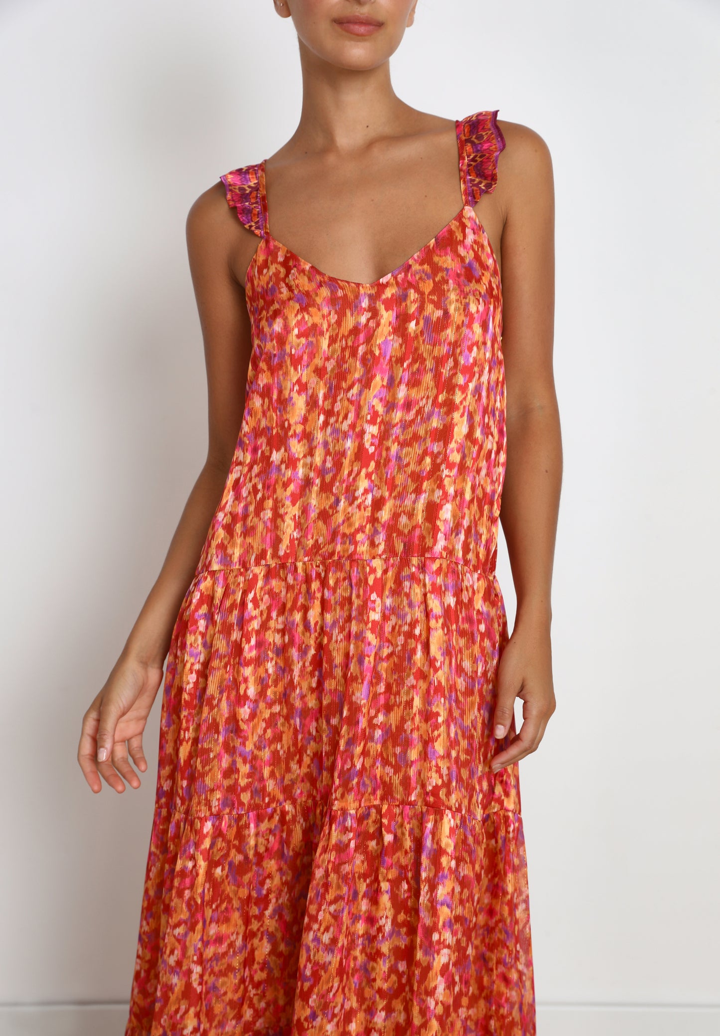 VESTIDO LARGO ESPALDA CRUZADA