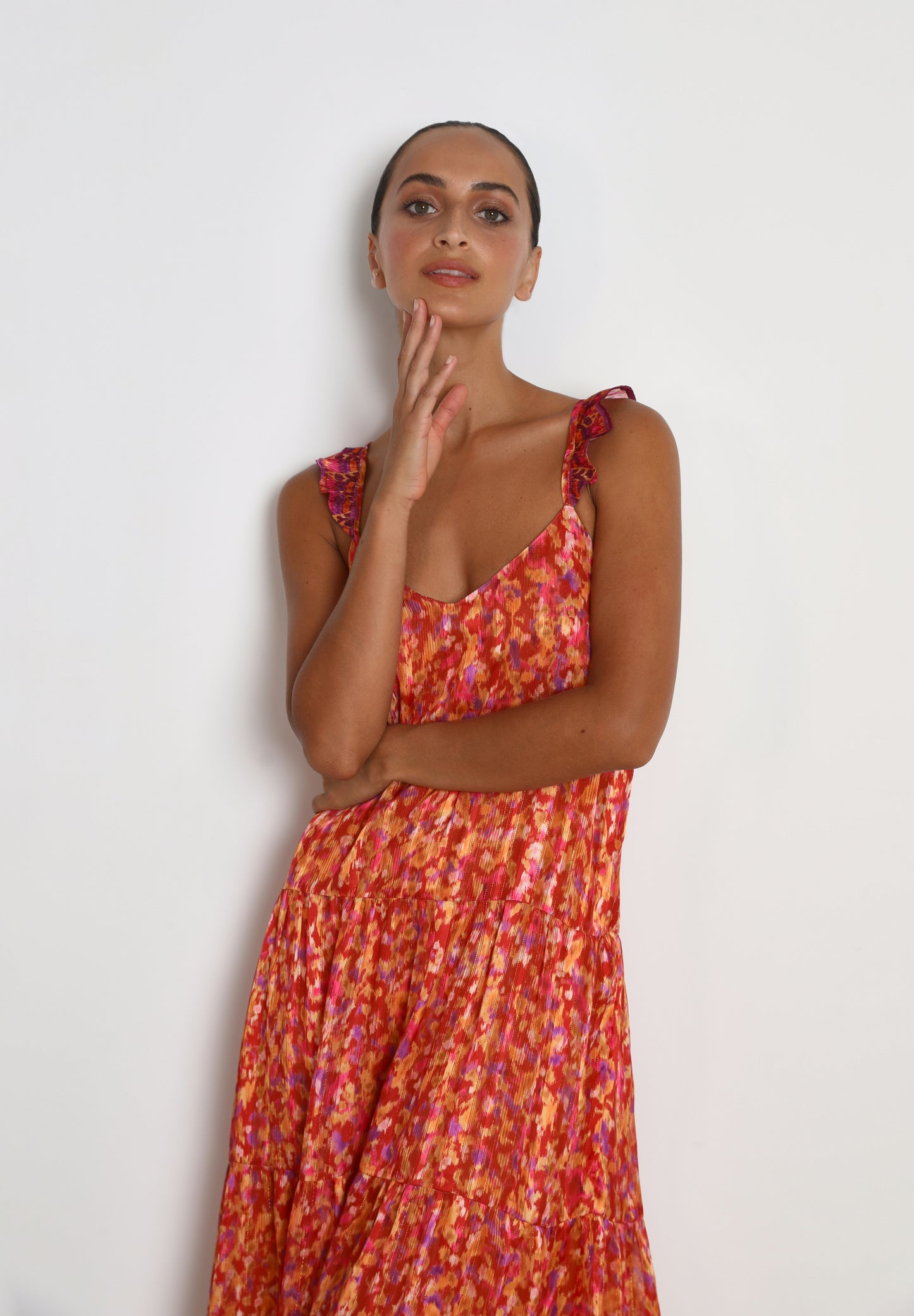 VESTIDO LARGO ESPALDA CRUZADA