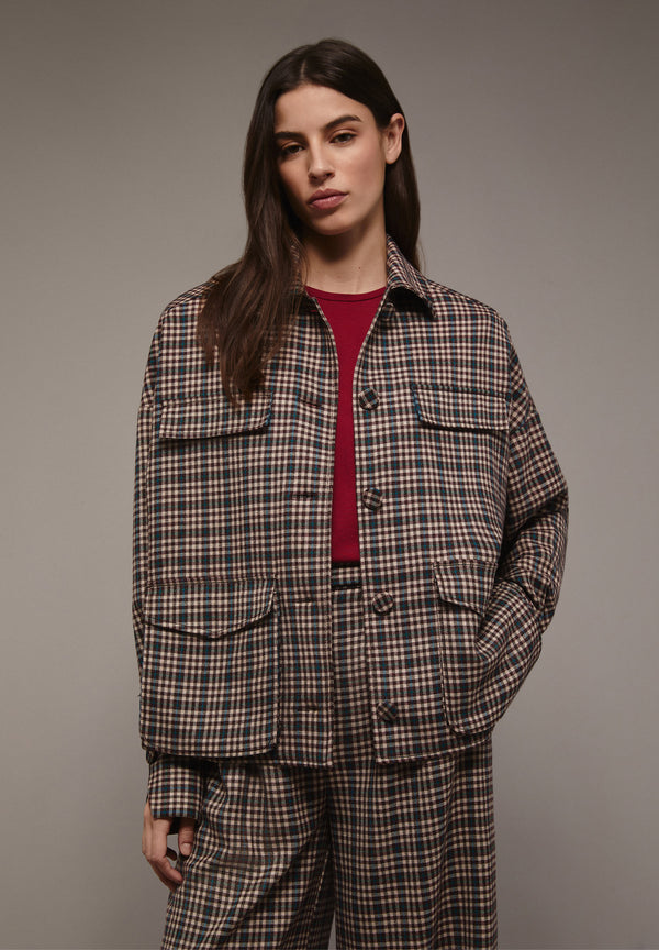 CHAQUETA CUADROS BOLSILLOS
