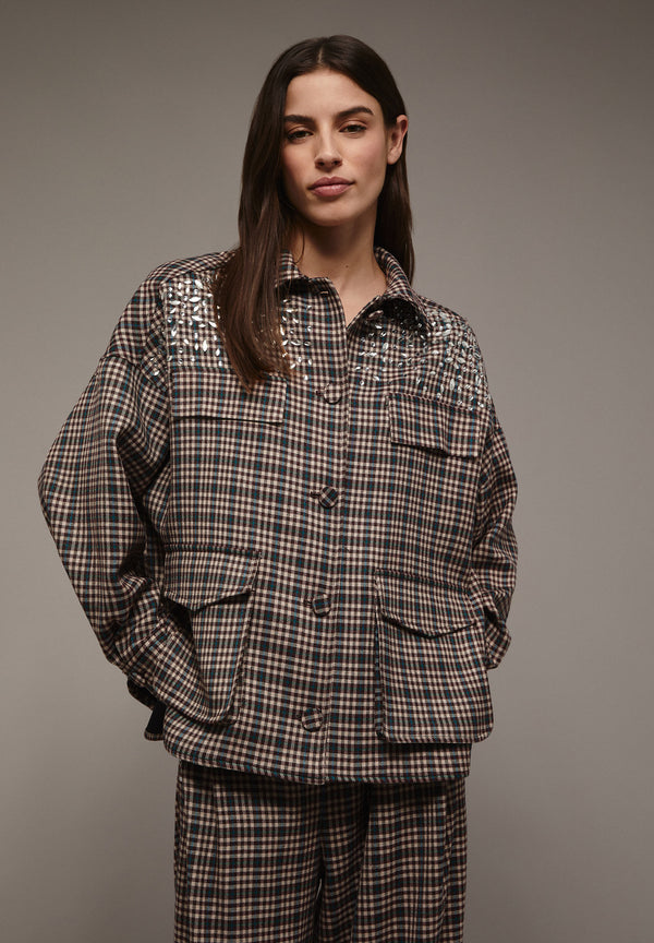 CHAQUETA CUADROS CRISTALES EDICIÓN LIMITADA