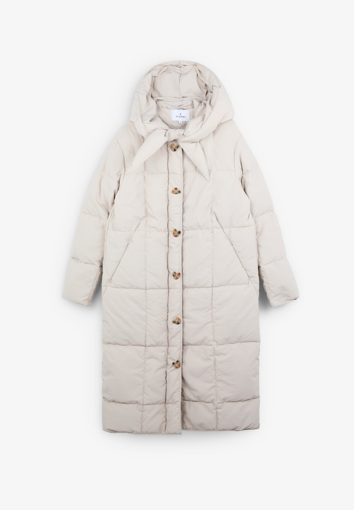 BOW HOODIE PUFFER COAT