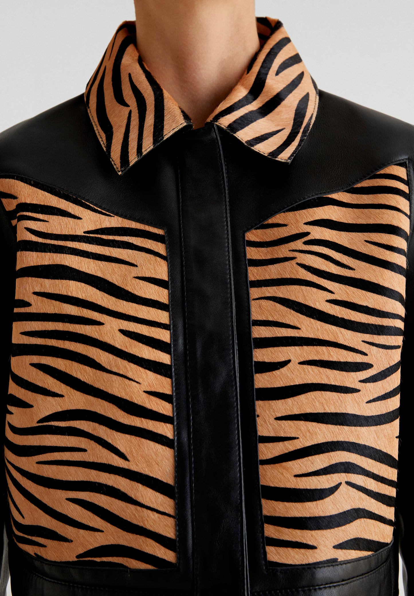 ZEBRA LEATHER JACKET