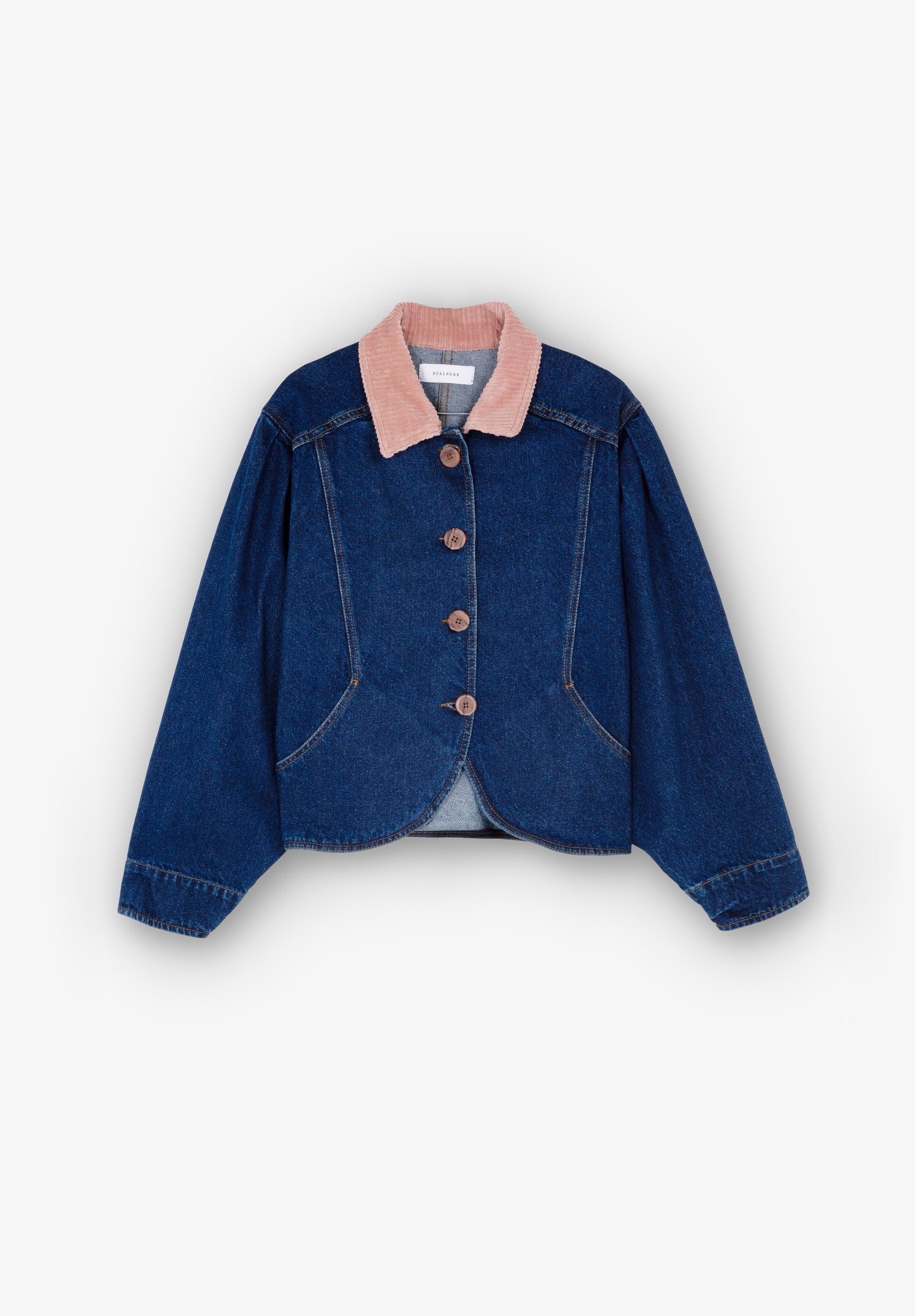 CHAQUETA DENIM CUELLO PANA