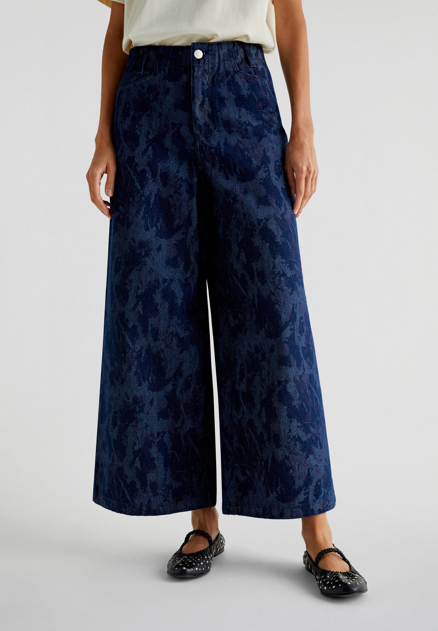 JEANS CULOTTE DETALLES BRILLOS