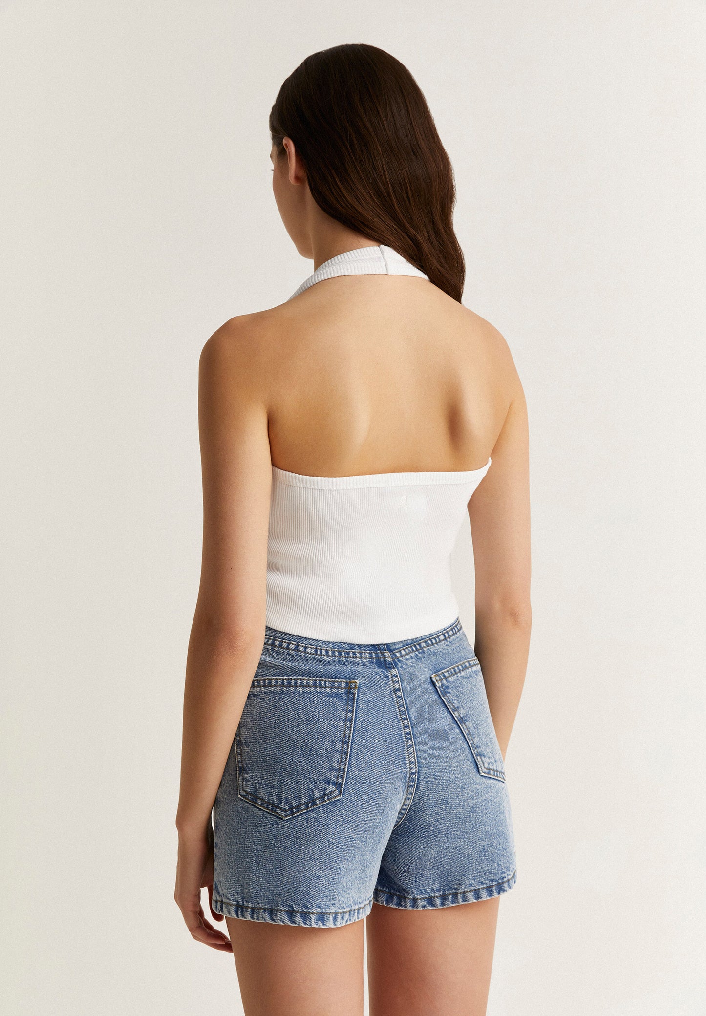 TOP CROPPED HALTER CANALÉ