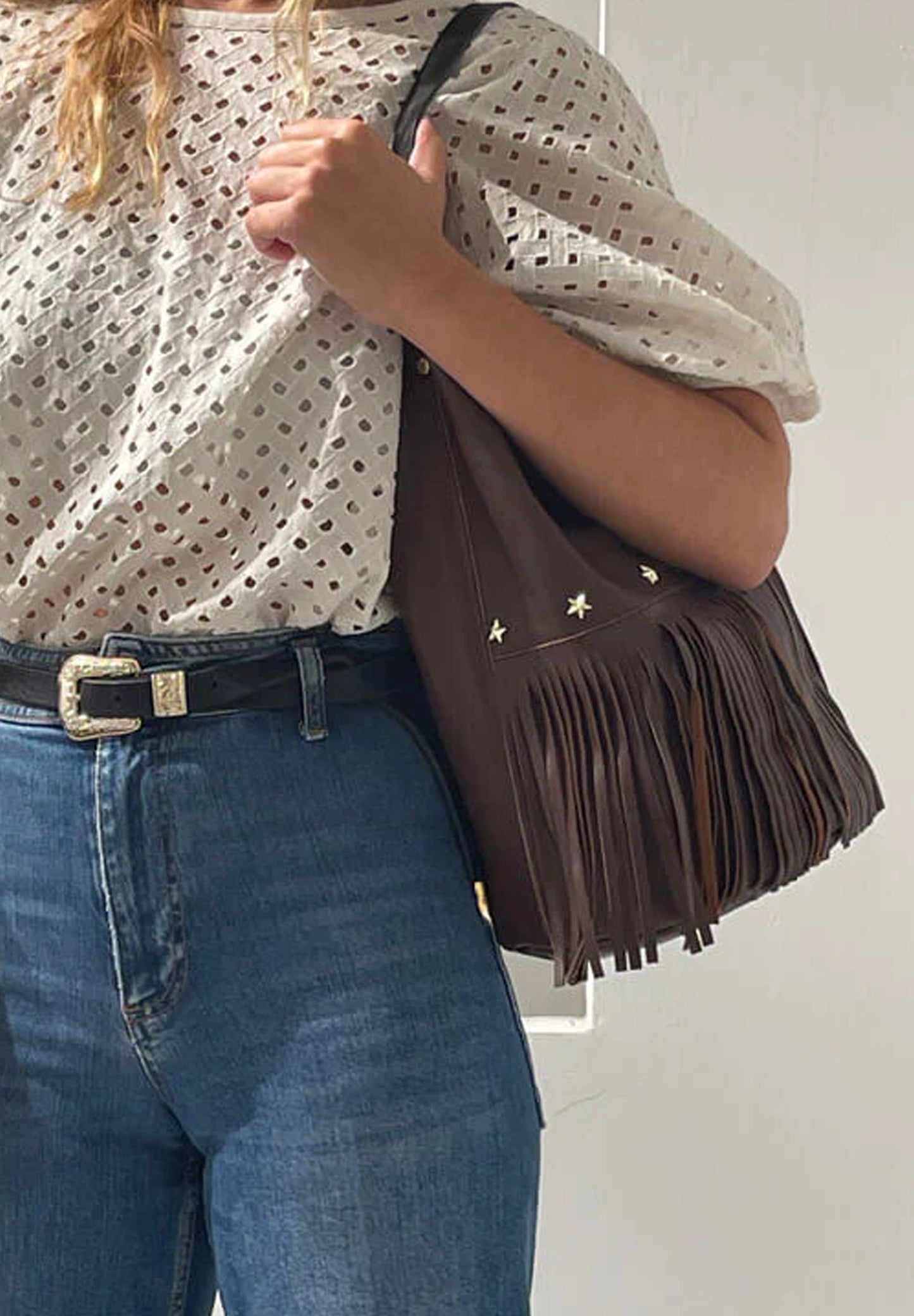 MERCULES | BOLSO BUCKET FRINGES